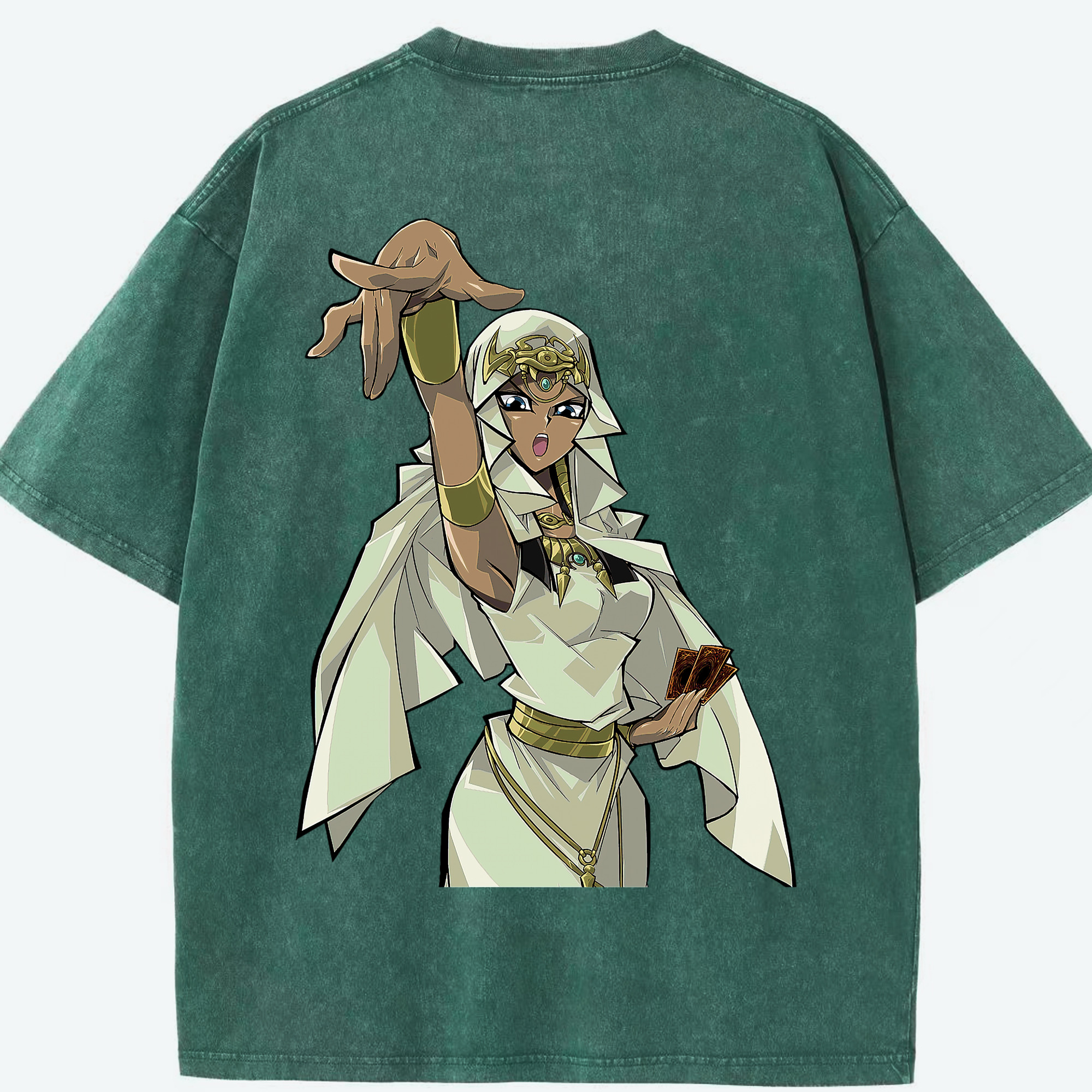 （画像用） 遊☆戯☆王 Yu-Gi-Oh! 綿100% ヴィンテージ風 半袖Tシャツ（背面プリント）